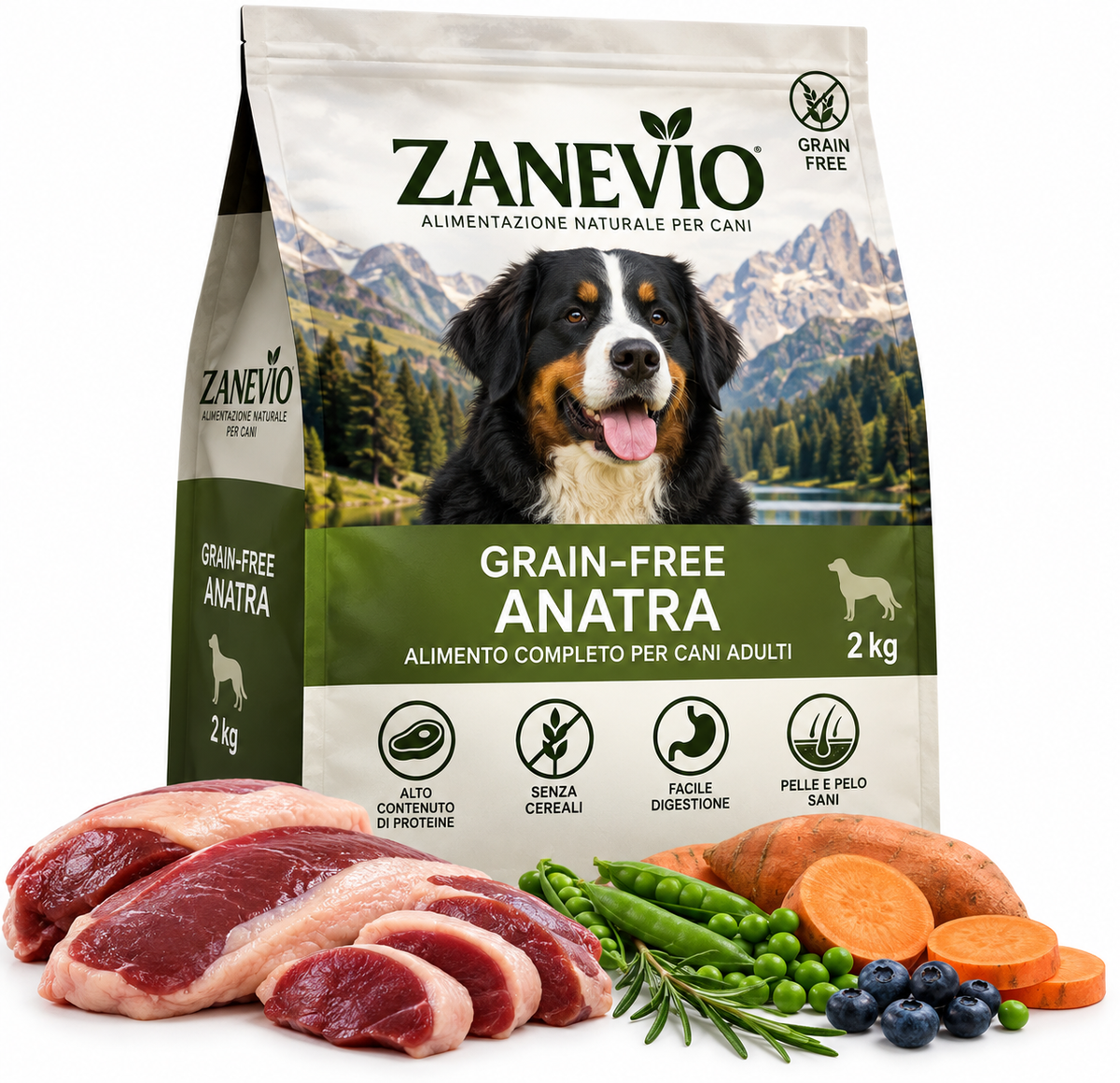 ZANEVIO Grain-Free Anatra 2 kg